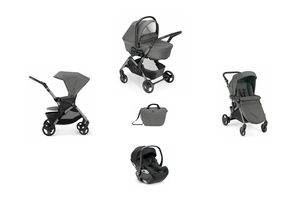 Passeggino Trio Fluido Easy Cuore Antracite