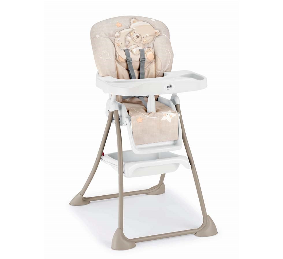 Swan Chaise haute bébé avec tablette et ceinture de sécurité
